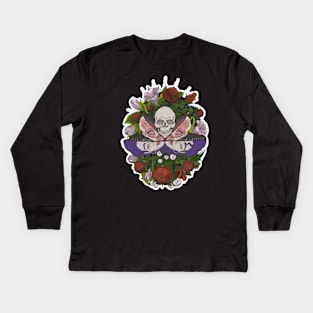 Skull and roses Kids Long Sleeve T-Shirt